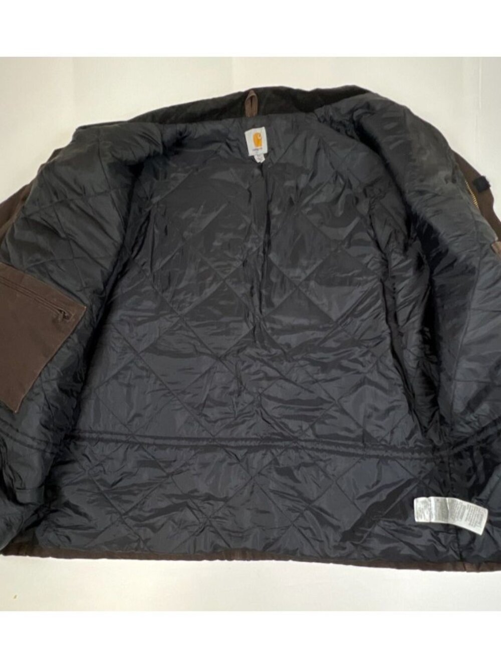 Carhartt Men 4XL Regular C26 DKB Arctic Traditional Coat Duck Canvas Brown Quilt - Picture 5 of 10